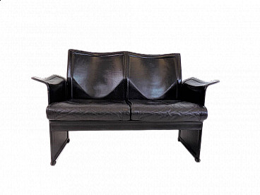 Korium two-seater leather sofa by Tito Agnoli for Matteo Grassi, 1970s