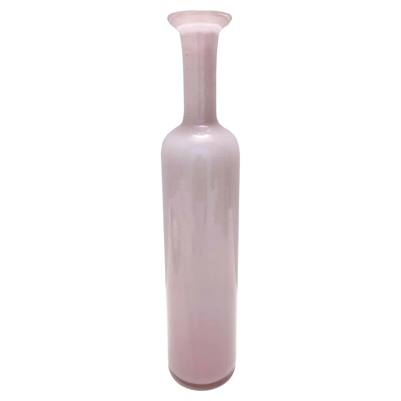 Vaso postmoderno in vetro di Murano incamiciato rosa con foglia d'oro di Salviati, anni '70 8