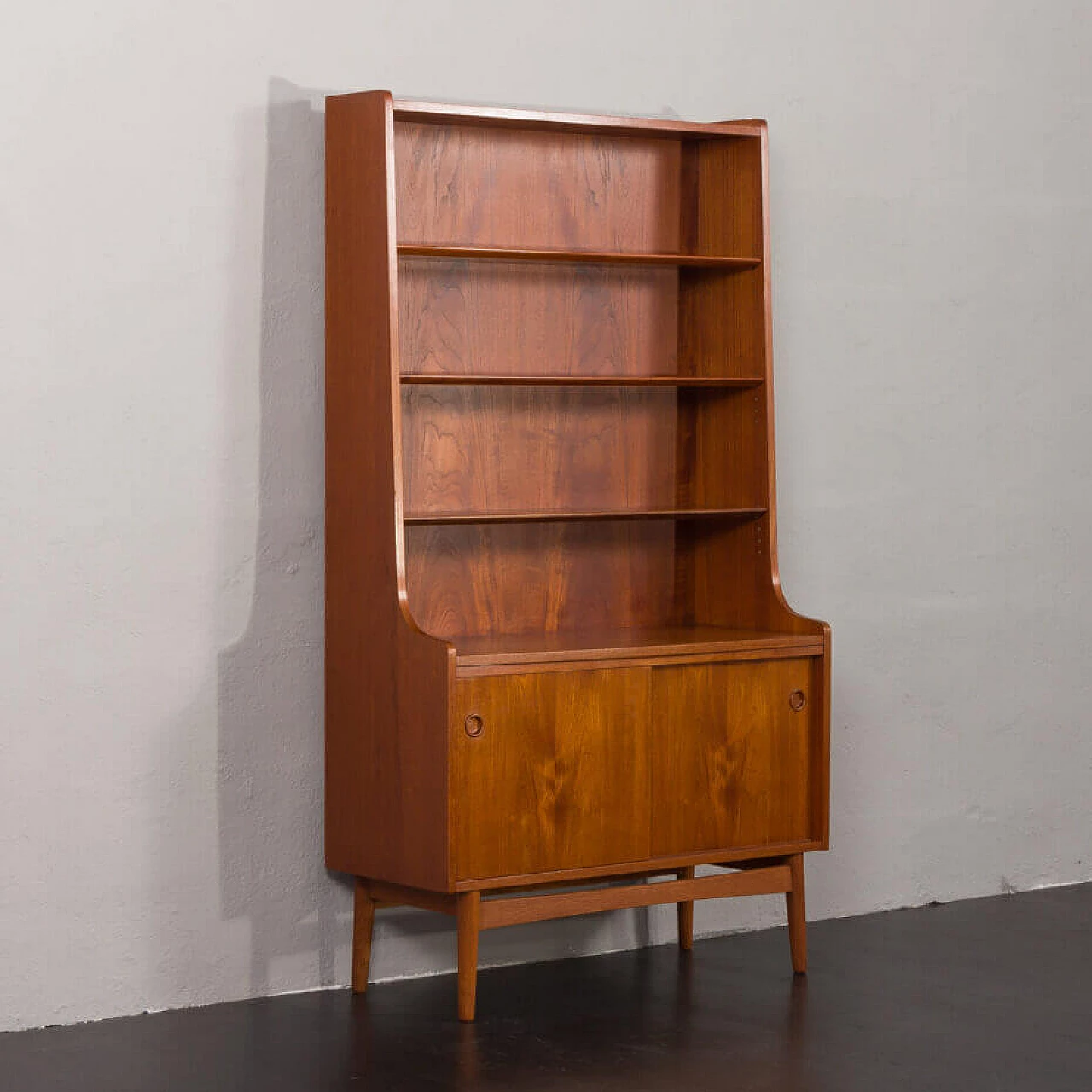 Pair of Bornholmer teak bookcases by Johannes Sorth for Nexo, 1960s 9