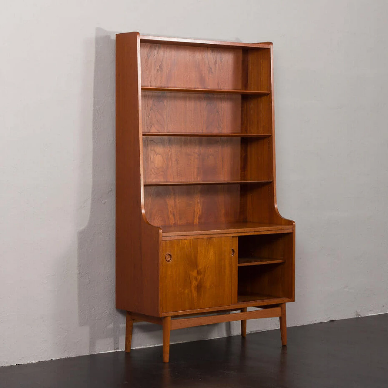 Pair of Bornholmer teak bookcases by Johannes Sorth for Nexo, 1960s 11