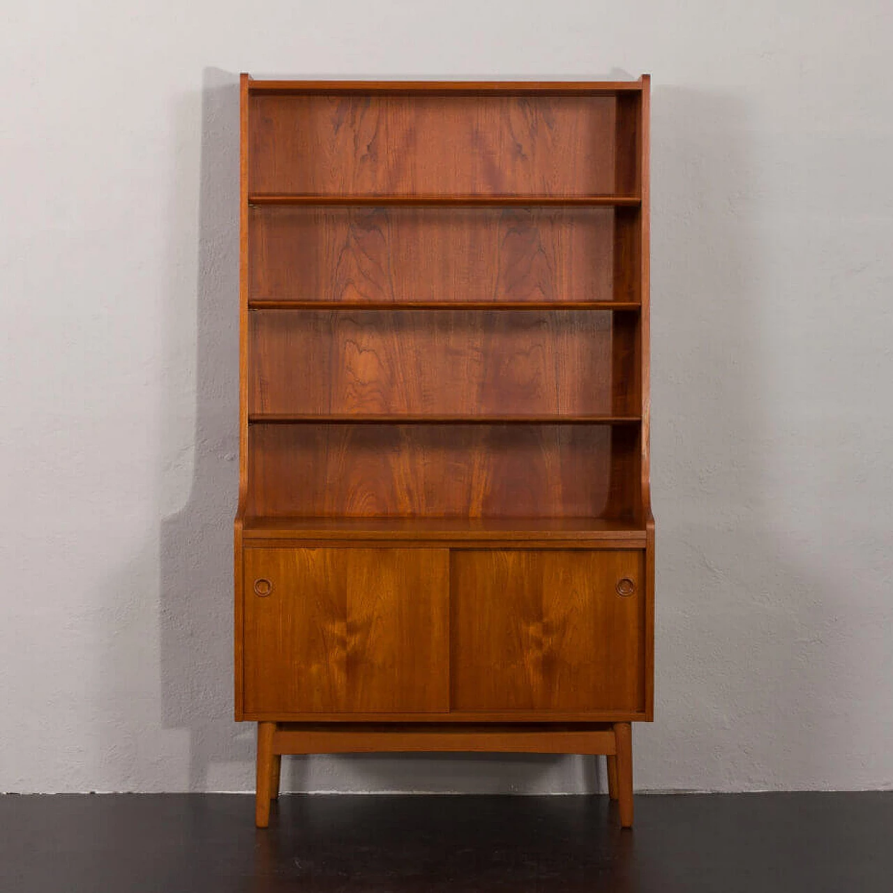 Pair of Bornholmer teak bookcases by Johannes Sorth for Nexo, 1960s 12