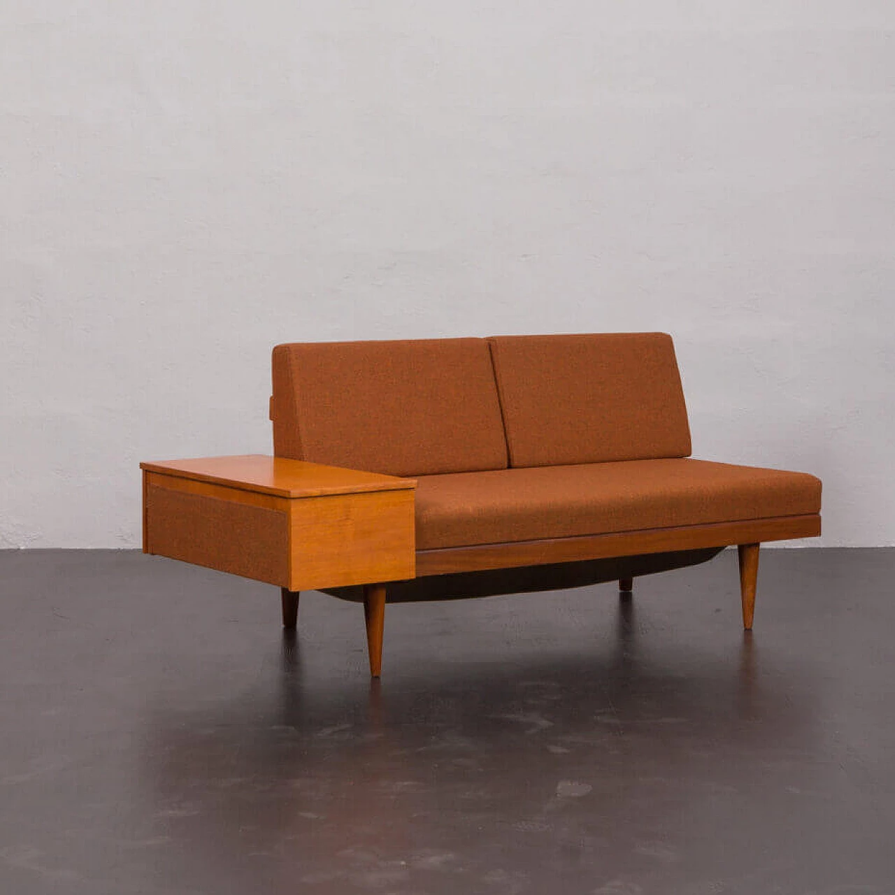 Svane daybed with dark orange wool upholstery by Igmar Relling for Ekornes, 1970s 1