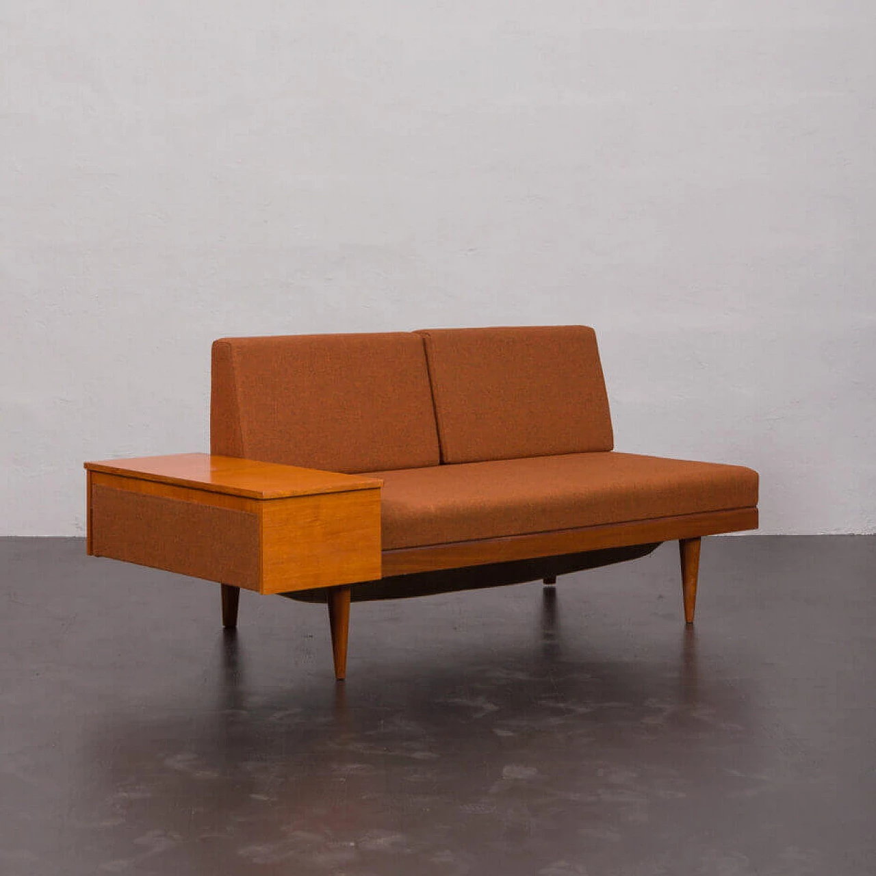 Svane daybed with dark orange wool upholstery by Igmar Relling for Ekornes, 1970s 7