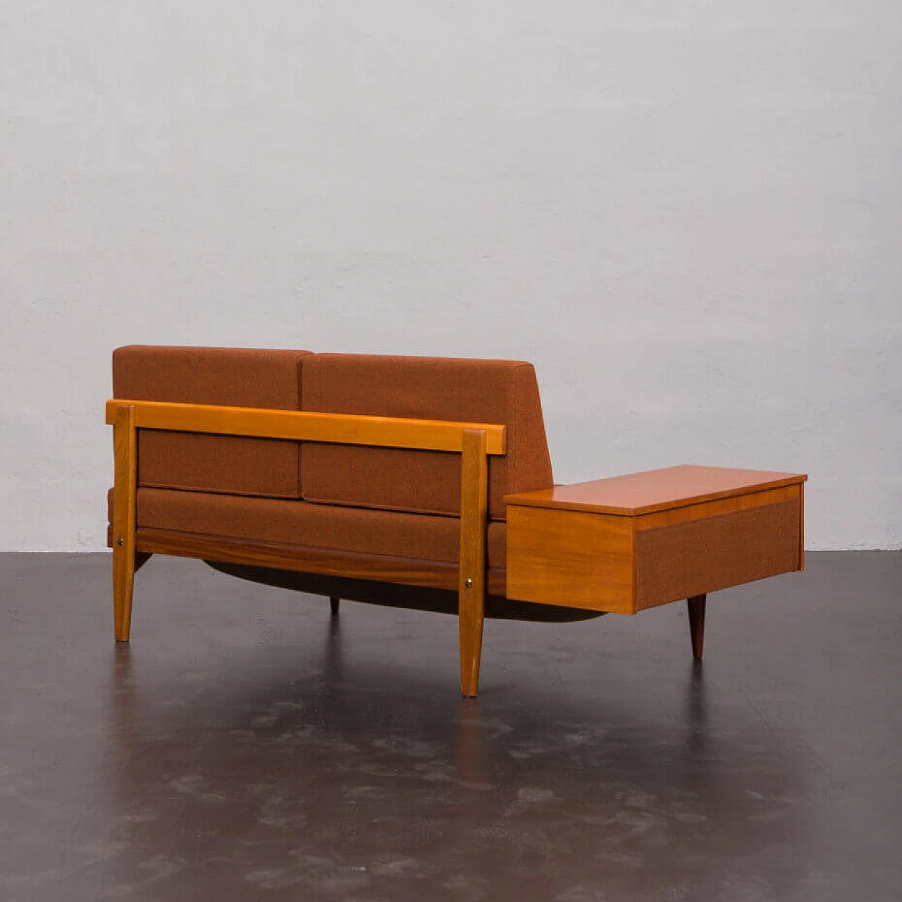 Svane daybed with dark orange wool upholstery by Igmar Relling for Ekornes, 1970s 9