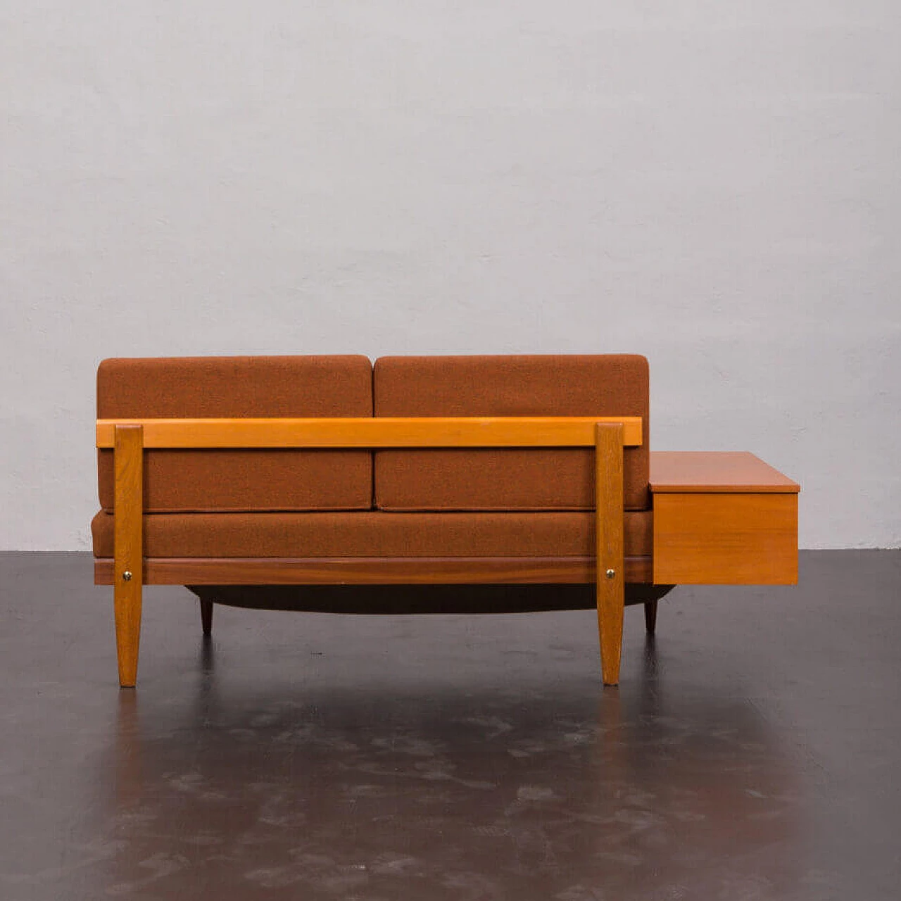 Svane daybed with dark orange wool upholstery by Igmar Relling for Ekornes, 1970s 10