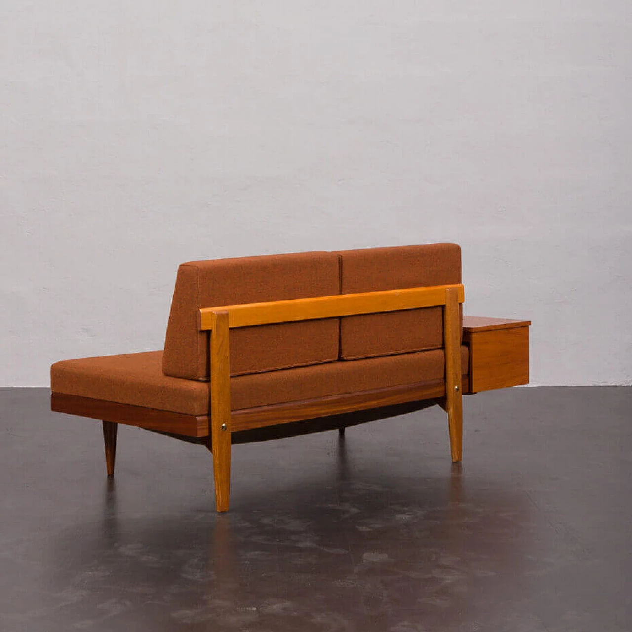 Svane daybed with dark orange wool upholstery by Igmar Relling for Ekornes, 1970s 11