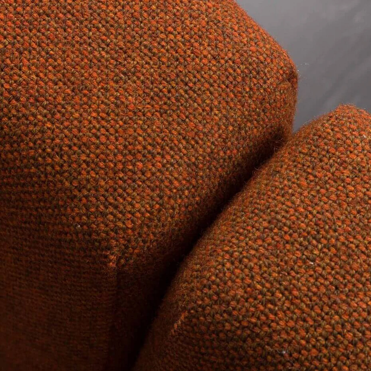 Divano letto Svane con rivestimento in lana arancione scuro di Igmar Relling per Ekornes, anni '70 16