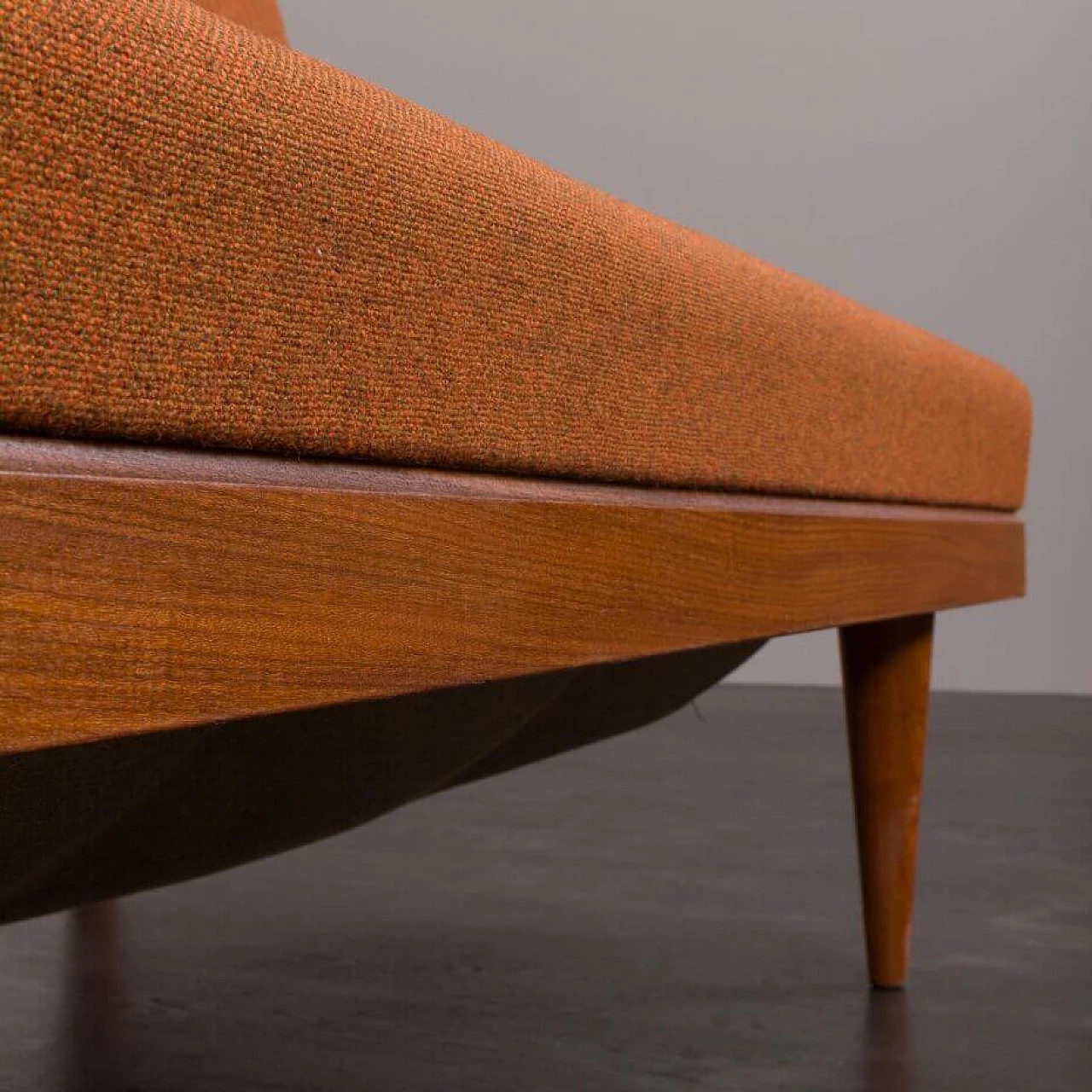 Svane daybed with dark orange wool upholstery by Igmar Relling for Ekornes, 1970s 23