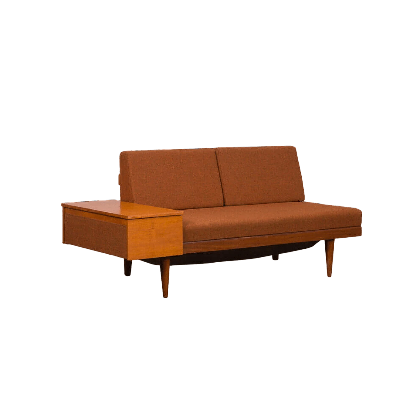 Svane daybed with dark orange wool upholstery by Igmar Relling for Ekornes, 1970s 25