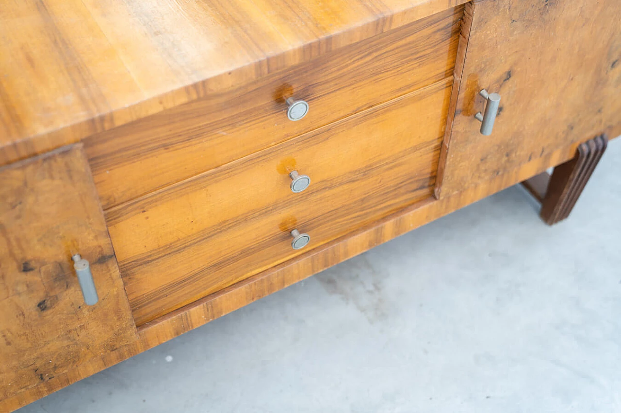 Walnut-root dresser with mirror, 1960s 6