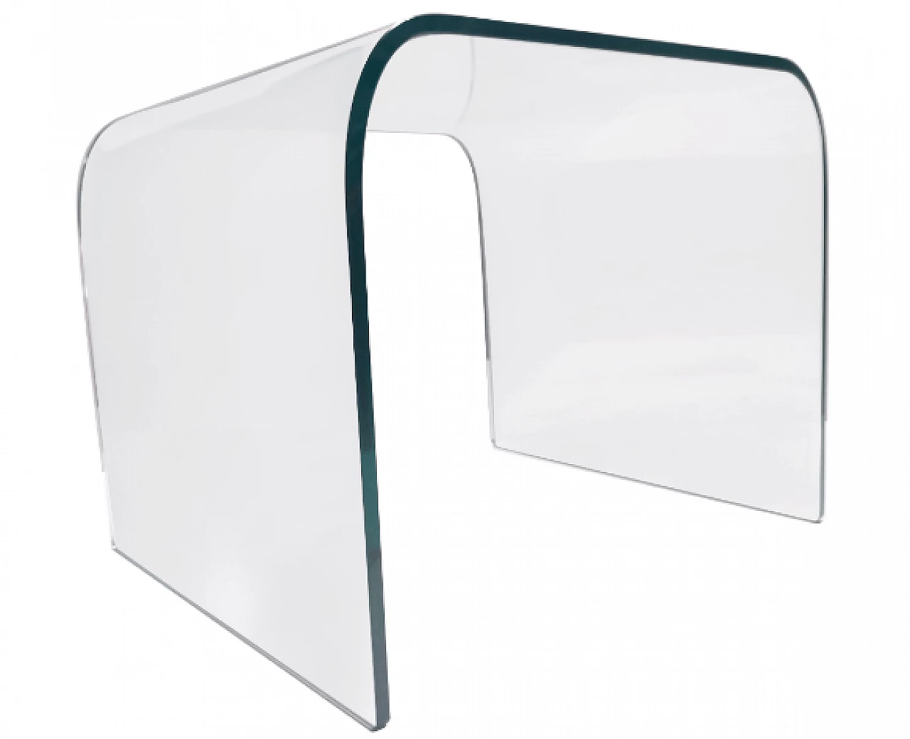 Glass coffee table attributed to Pietro Chiesa for Fontana Arte, 1980s 1