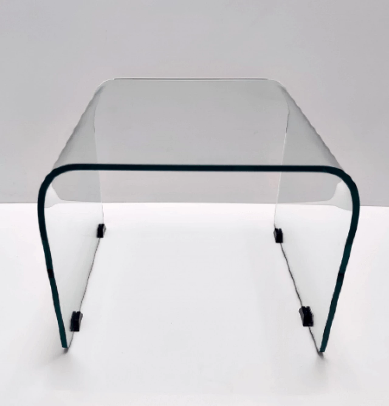 Glass coffee table attributed to Pietro Chiesa for Fontana Arte, 1980s 2