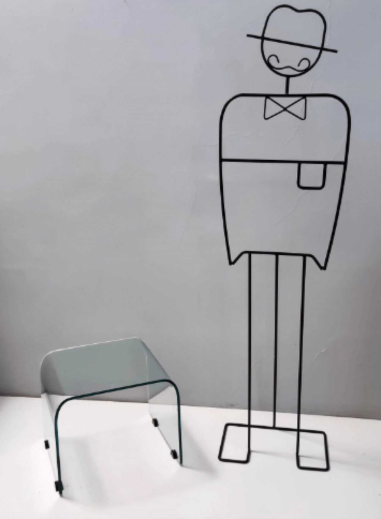 Glass coffee table attributed to Pietro Chiesa for Fontana Arte, 1980s 3