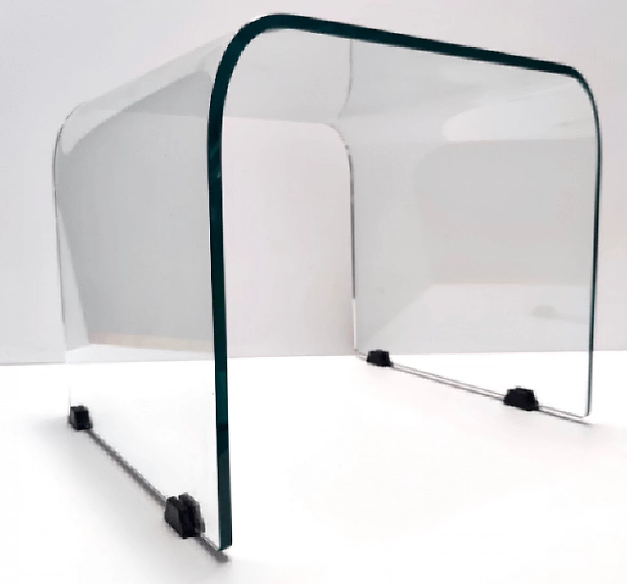 Glass coffee table attributed to Pietro Chiesa for Fontana Arte, 1980s 5