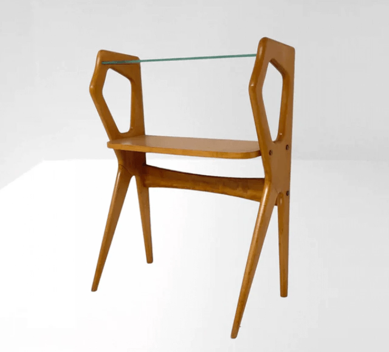 Consolle in acero e vetro di Ico Parisi, anni '50 1