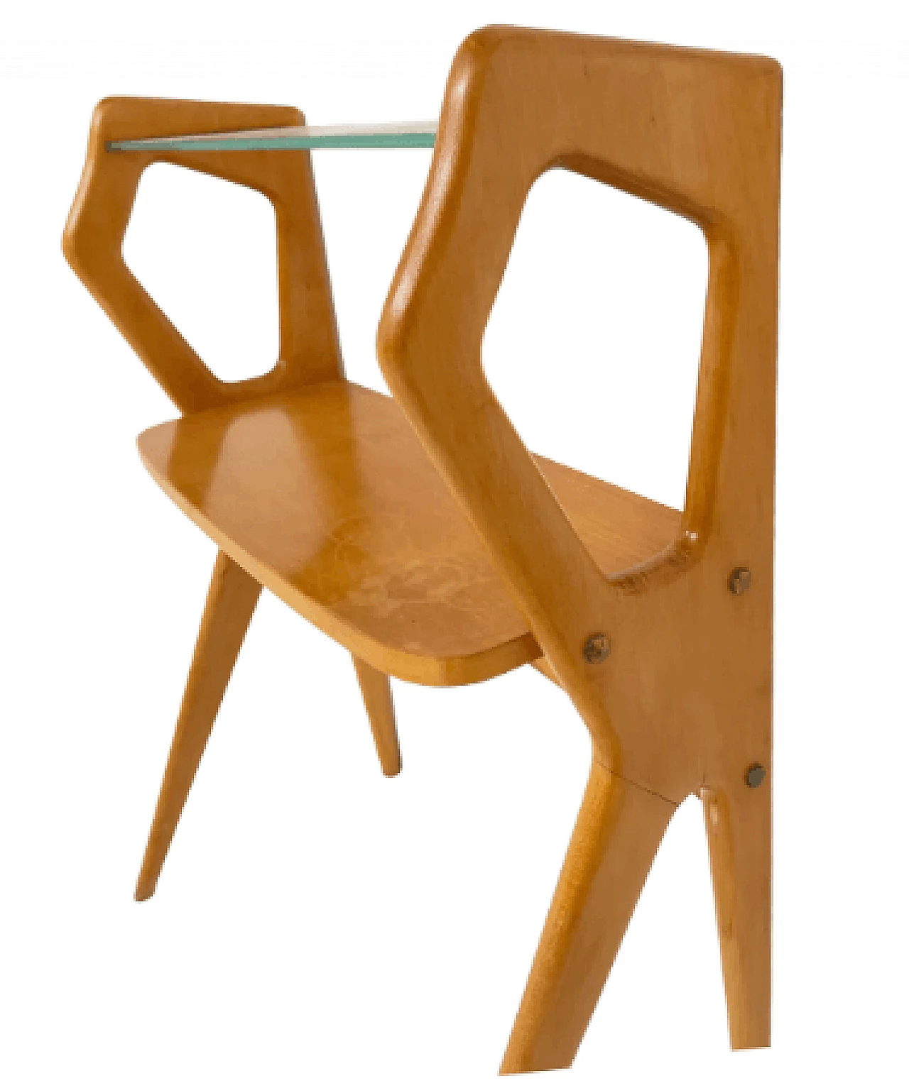 Consolle in acero e vetro di Ico Parisi, anni '50 3