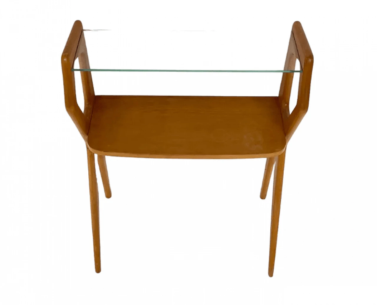 Maple and glass console by Ico Parisi, 1950s 4