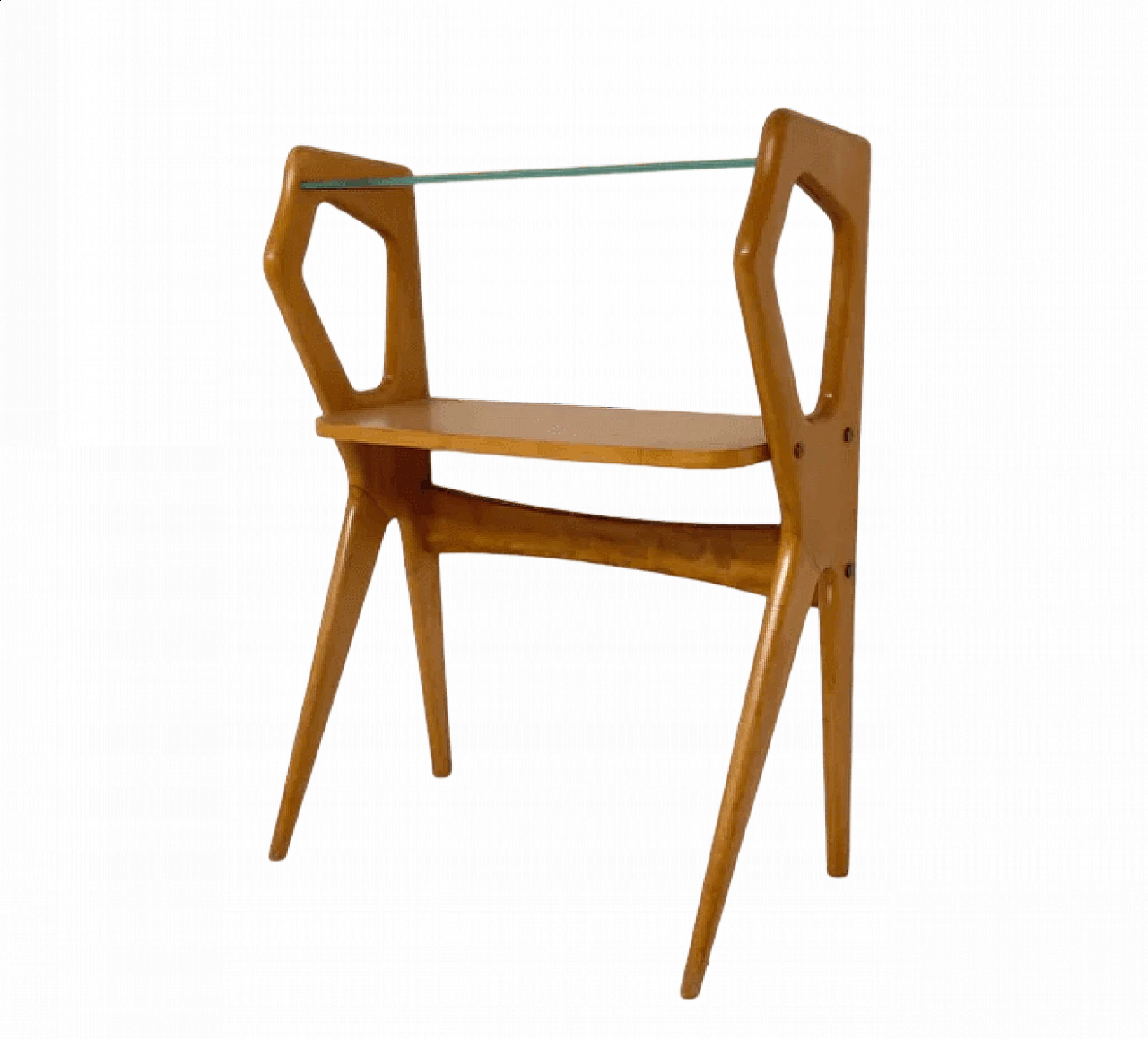 Consolle in acero e vetro di Ico Parisi, anni '50 5