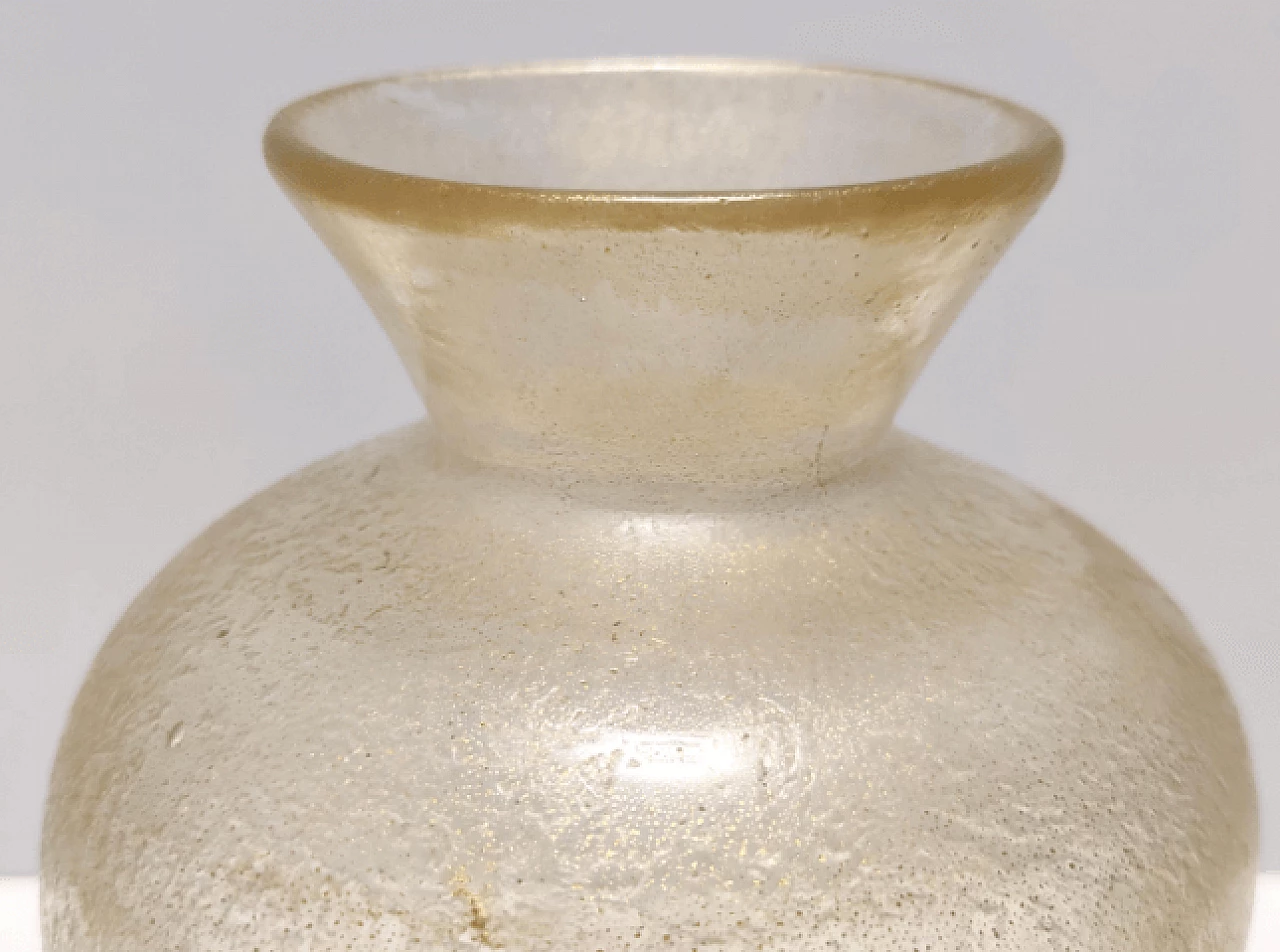 Glass Corroso 12502 vase by Flavio Poli for Seguso, 1940s 8