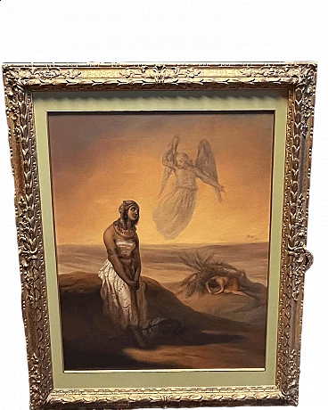Oil on canvas of Orientalist scene, 19th century