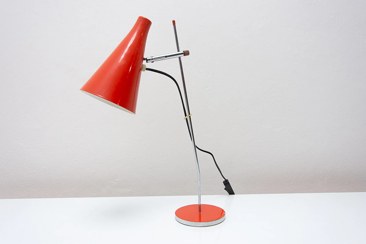 Lampada da scrivania con paralume conico di Josef Hurka per Napako, anni '60 2