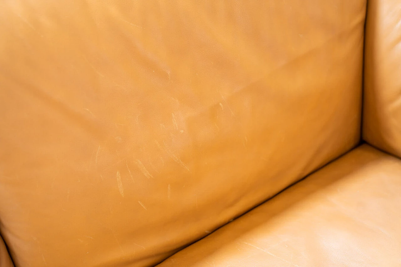 Cognac-coloured leather sofa by Poltrona Frau, 1980s 8