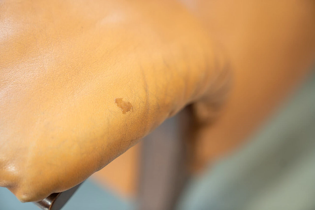 Cognac-coloured leather sofa by Poltrona Frau, 1980s 11