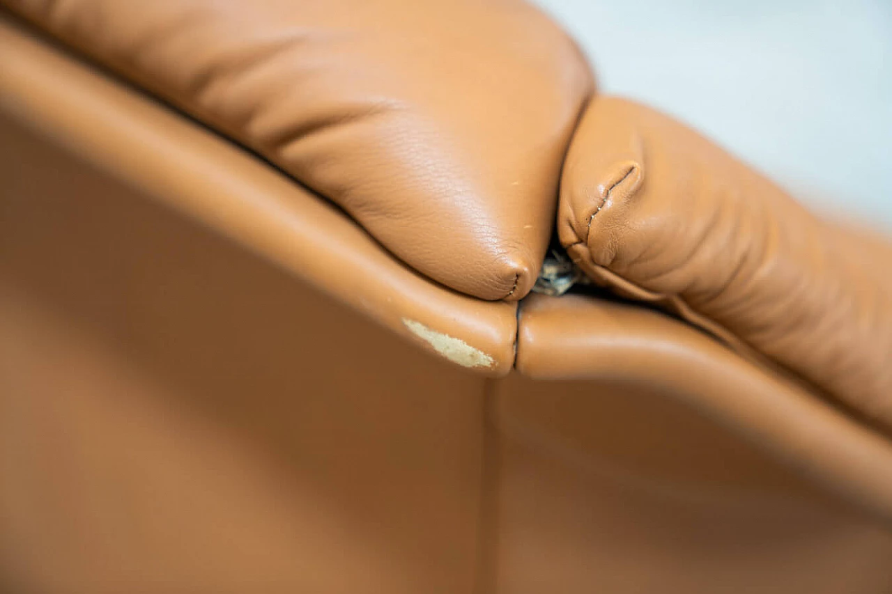 Cognac-coloured leather sofa by Poltrona Frau, 1980s 12