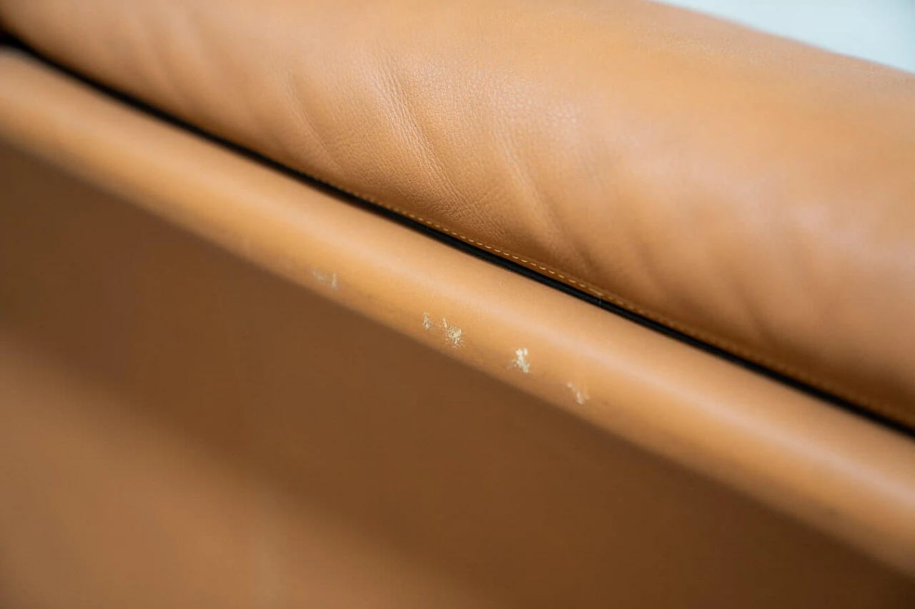 Cognac-coloured leather sofa by Poltrona Frau, 1980s 13