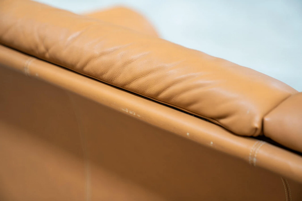 Cognac-coloured leather sofa by Poltrona Frau, 1980s 14