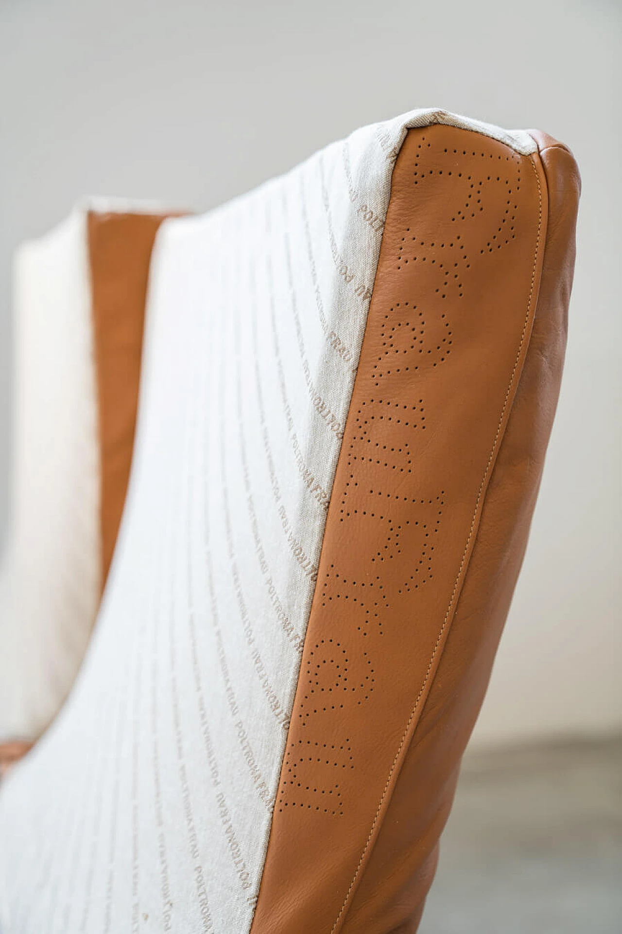 Cognac-coloured leather sofa by Poltrona Frau, 1980s 20