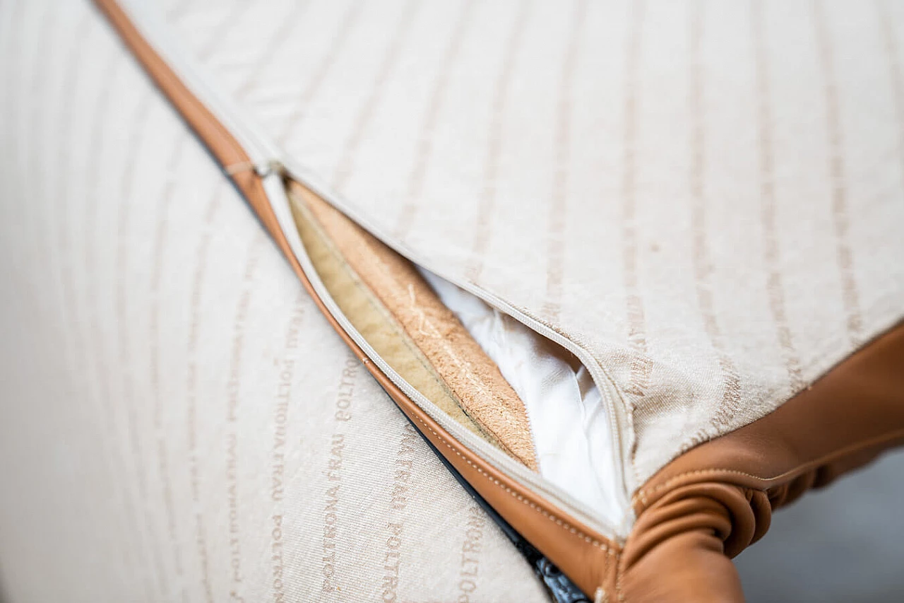 Cognac-coloured leather sofa by Poltrona Frau, 1980s 22