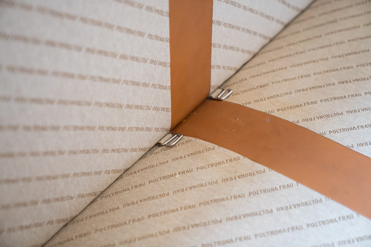 Cognac-coloured leather sofa by Poltrona Frau, 1980s 26