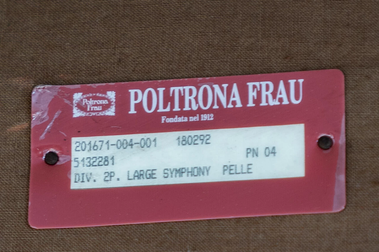 Cognac-coloured leather sofa by Poltrona Frau, 1980s 30