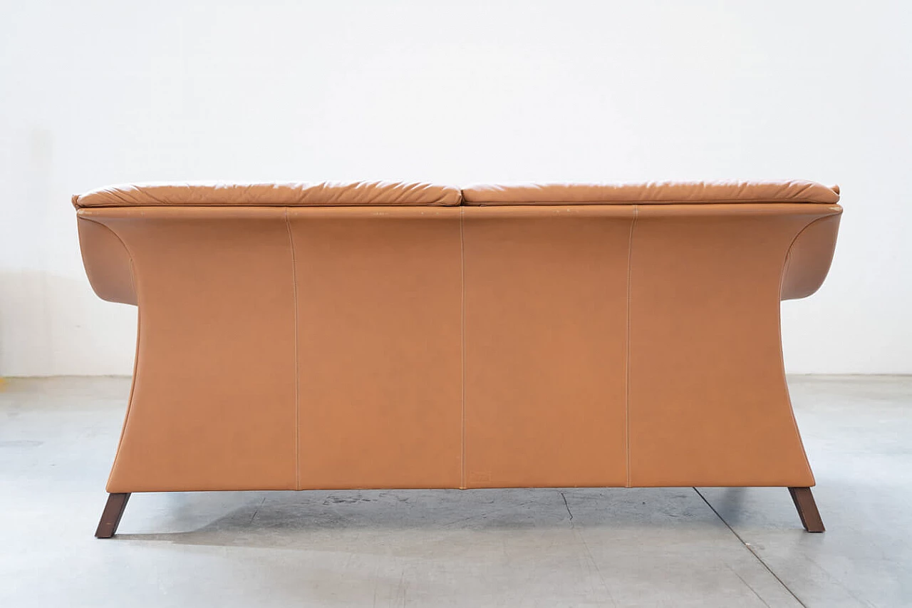 Cognac-coloured leather sofa by Poltrona Frau, 1980s 31