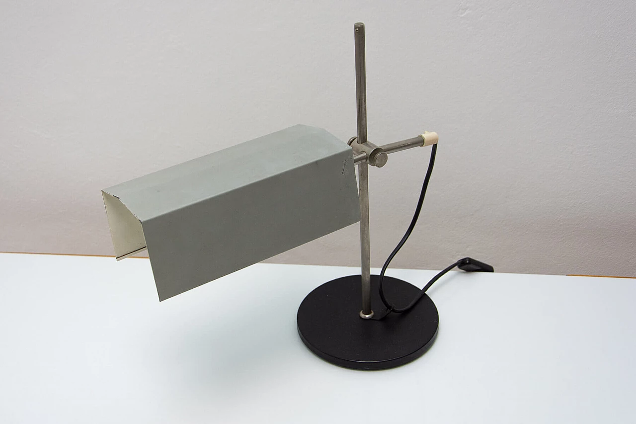 Lampada da scrivania in metallo, alluminio e lamiera, anni '60 3