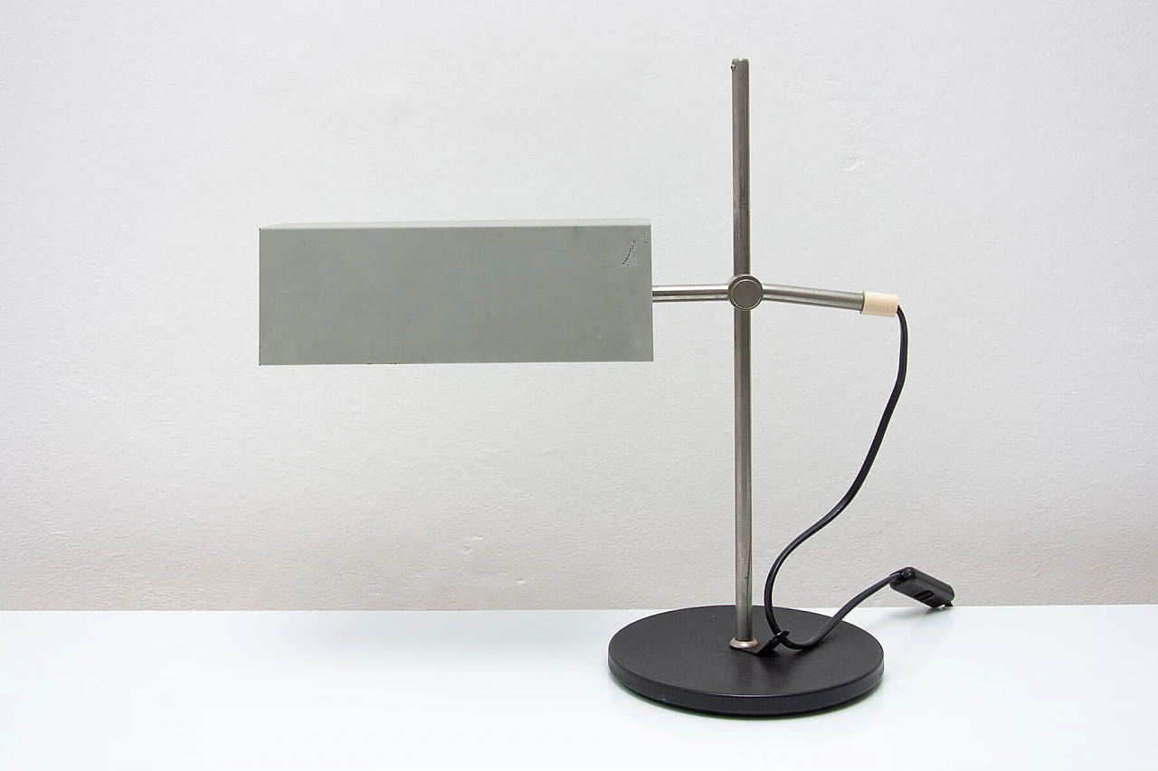 Lampada da scrivania in metallo, alluminio e lamiera, anni '60 5