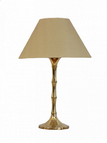 Bamboo-shaped brass table lamp by Ingo Maurer for Design M, 1960s