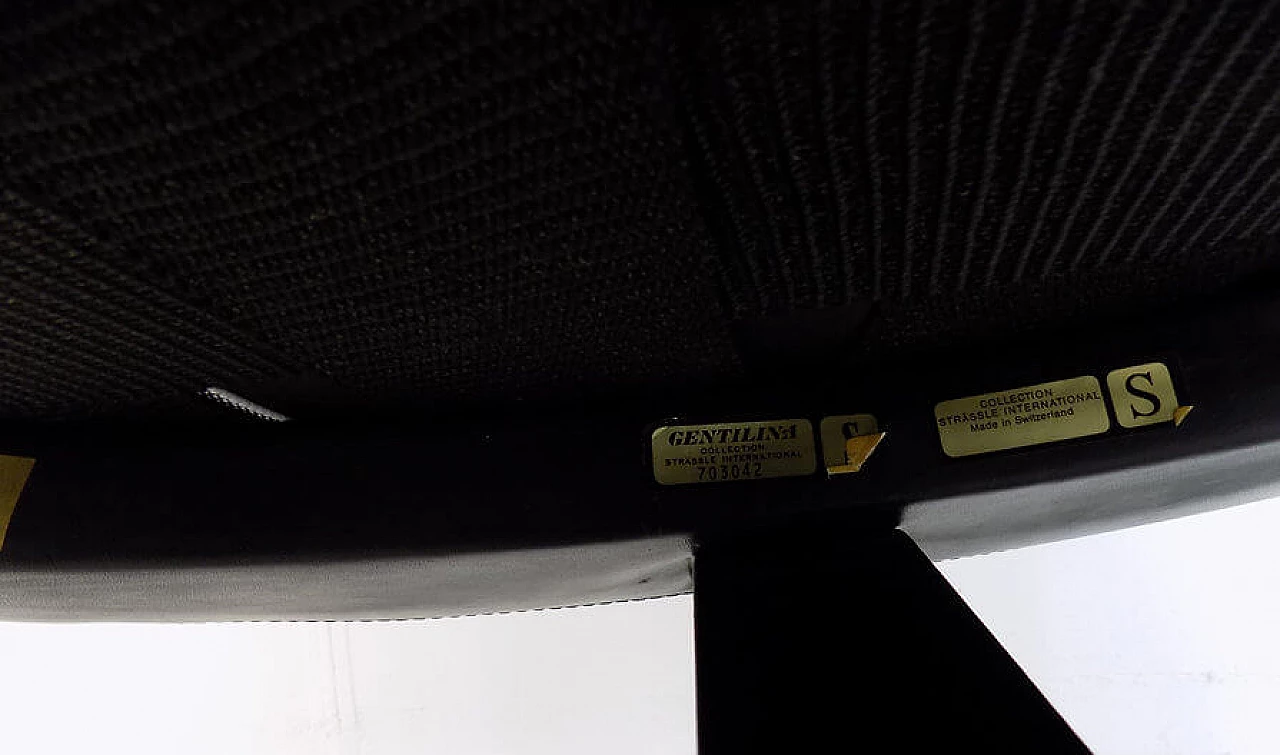 Gentilina leather and stainless steel chair by Andre Vandenbeuck for Strässle, 1960s 15