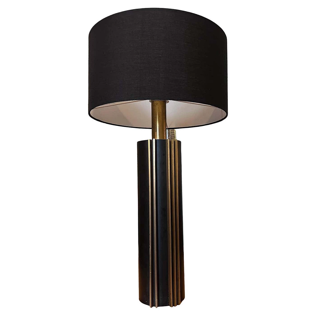 Metal and brass table lamp by Gaetano Sciolari, 1970s 1