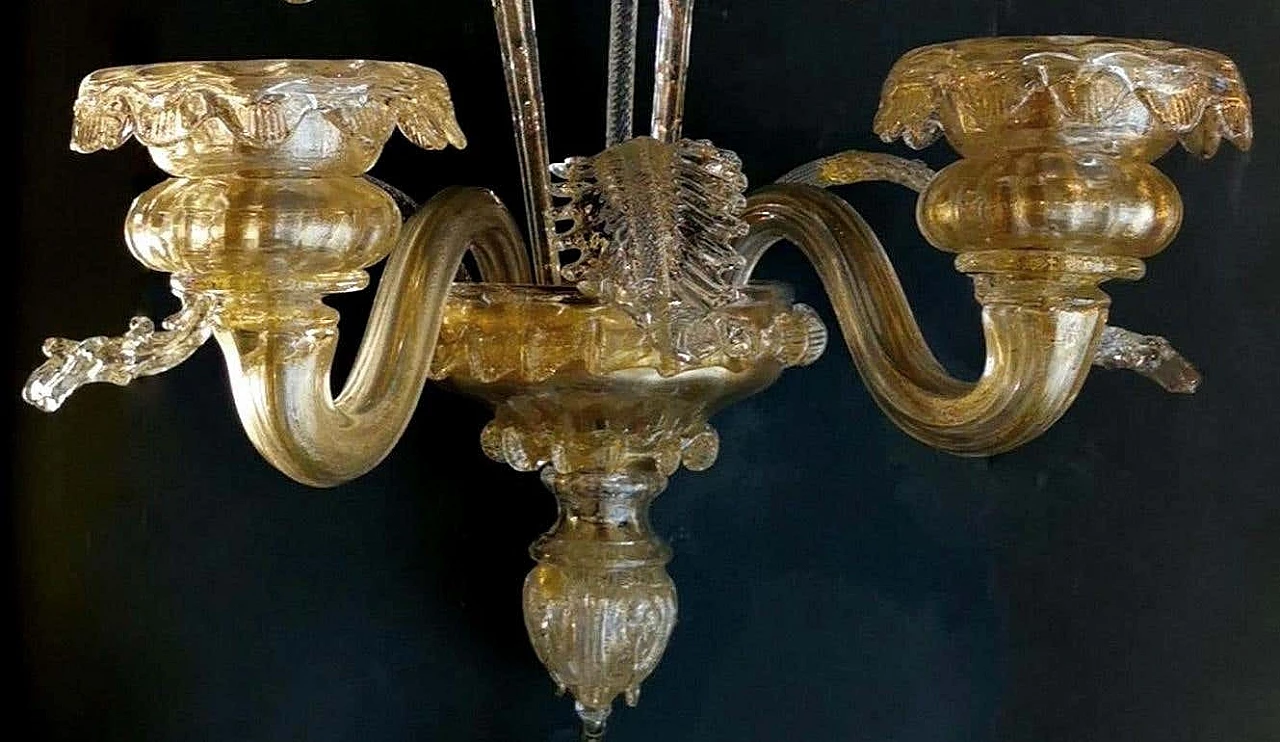 Applique in vetro di Murano in stile Art Nouveau, anni '50 3