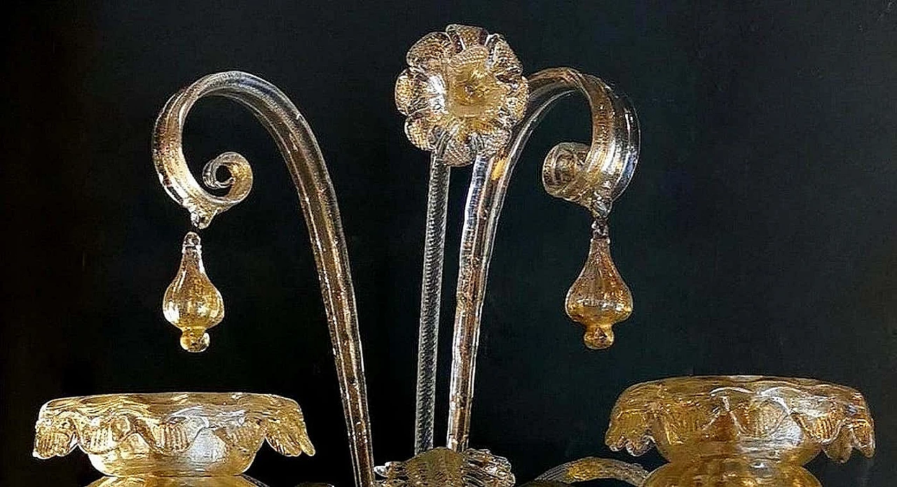 Applique in vetro di Murano in stile Art Nouveau, anni '50 5