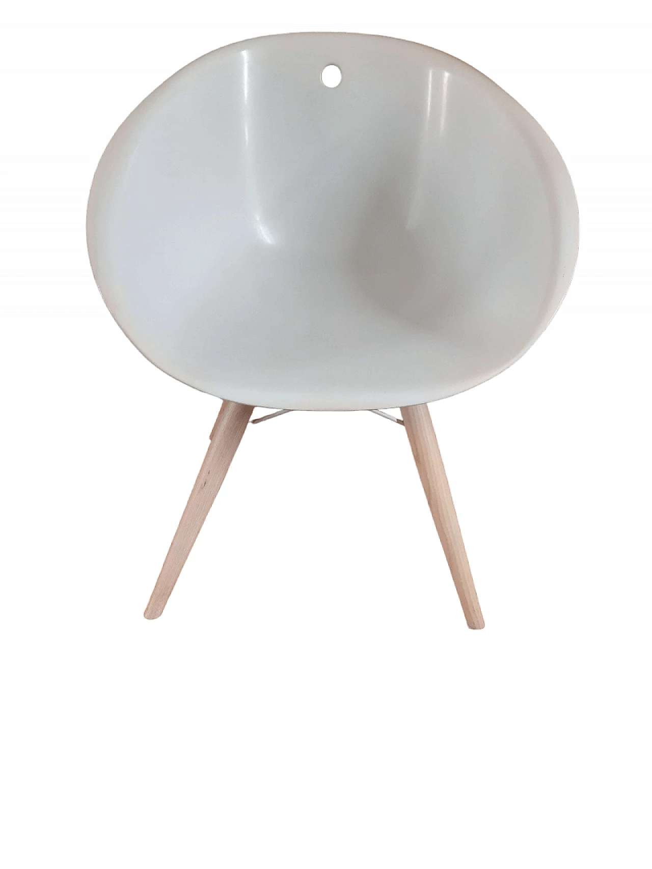 Gliss chair in ash and white plastic by Pedrali, 2000s 9