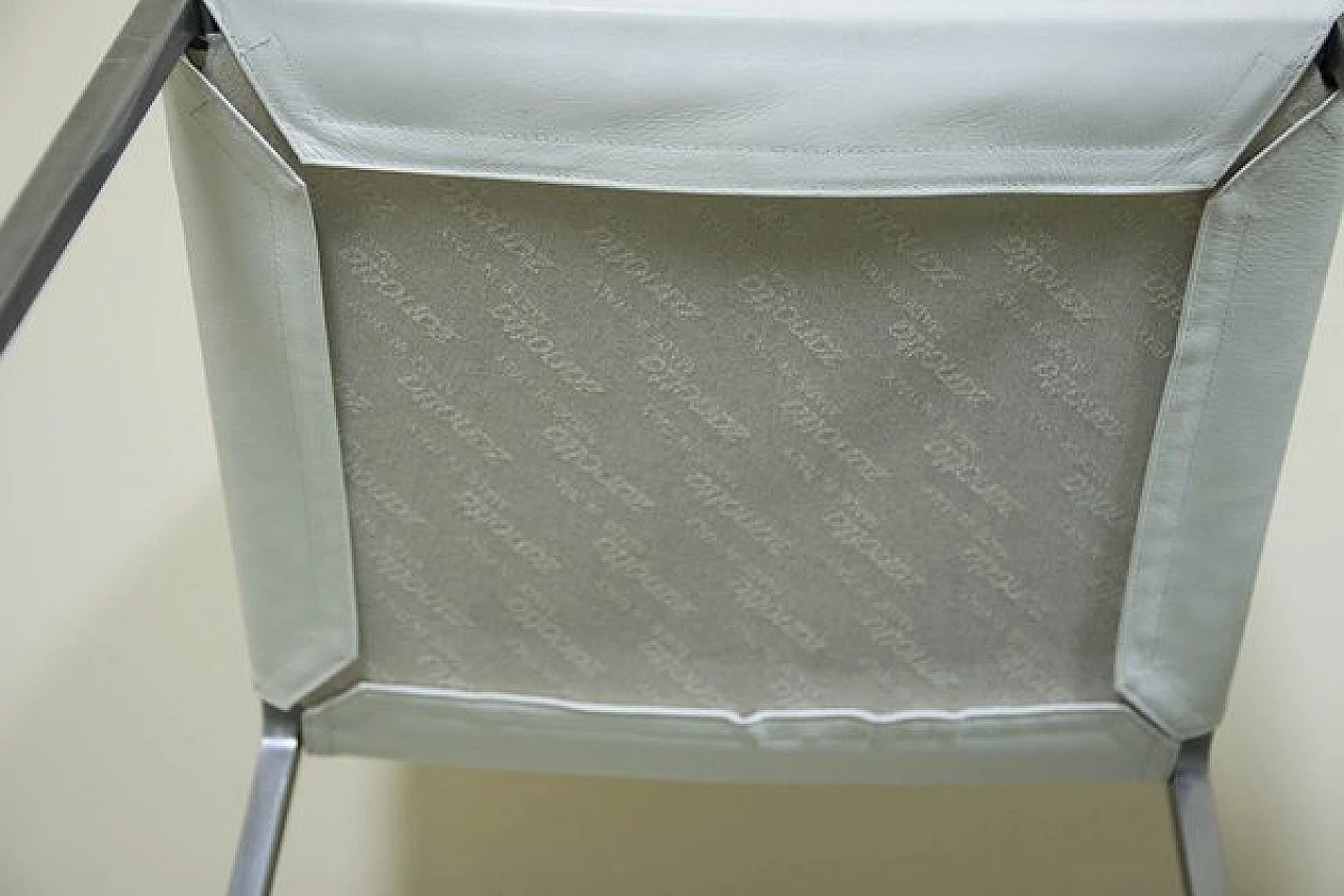 4 Lia leather and aluminium chairs by Roberto Barbieri for Zanotta, 1990s 8