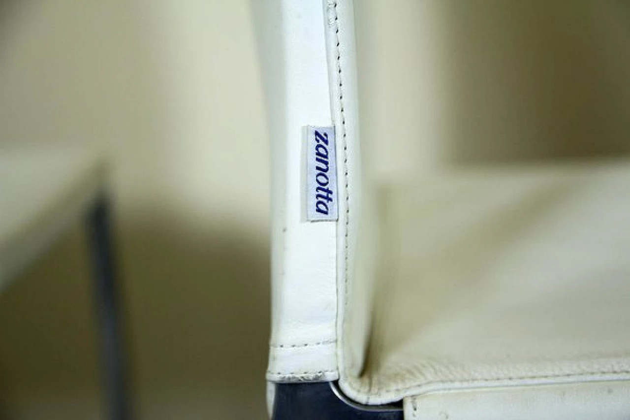 4 Lia leather and aluminium chairs by Roberto Barbieri for Zanotta, 1990s 9