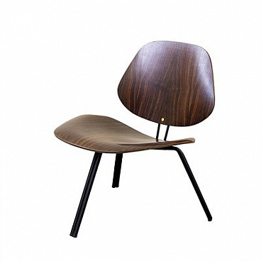 P31 chair in wood and metal by Osvaldo Borsani for Tecno, 1950s
