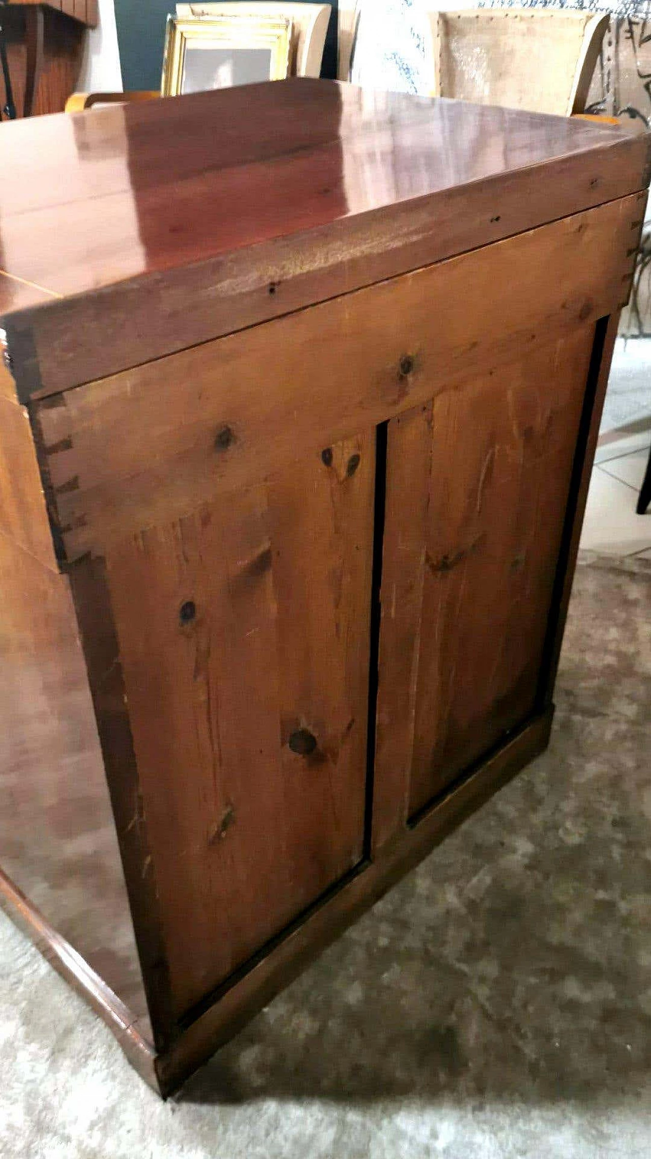 Biedermeier-style sideboard in sapele wood with birch inlay, late 19th century 15