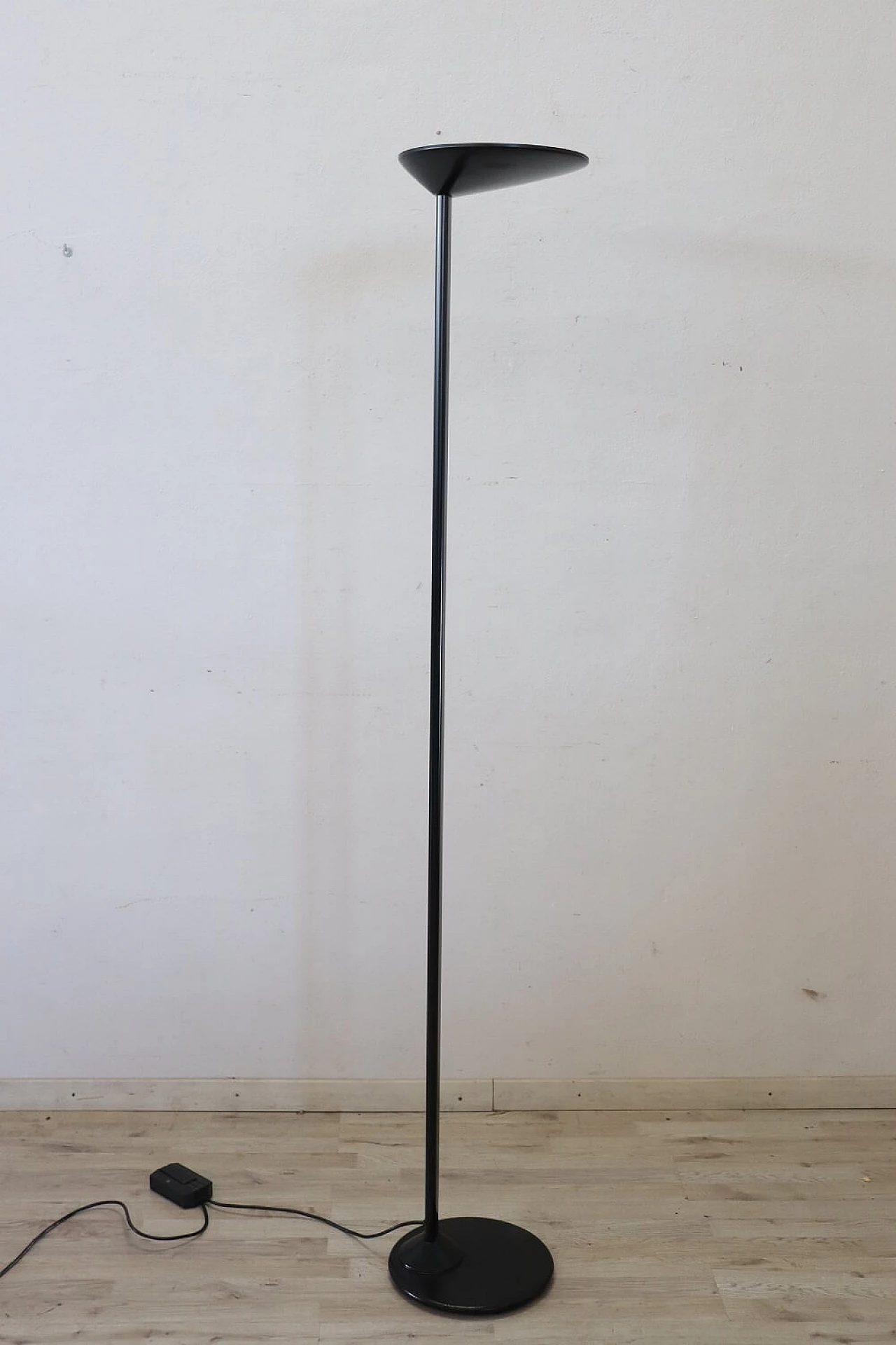 Black metal floor lamp, 1970s 2