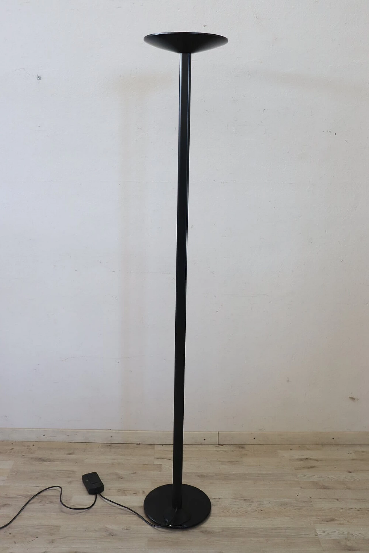 Black metal floor lamp, 1970s 3
