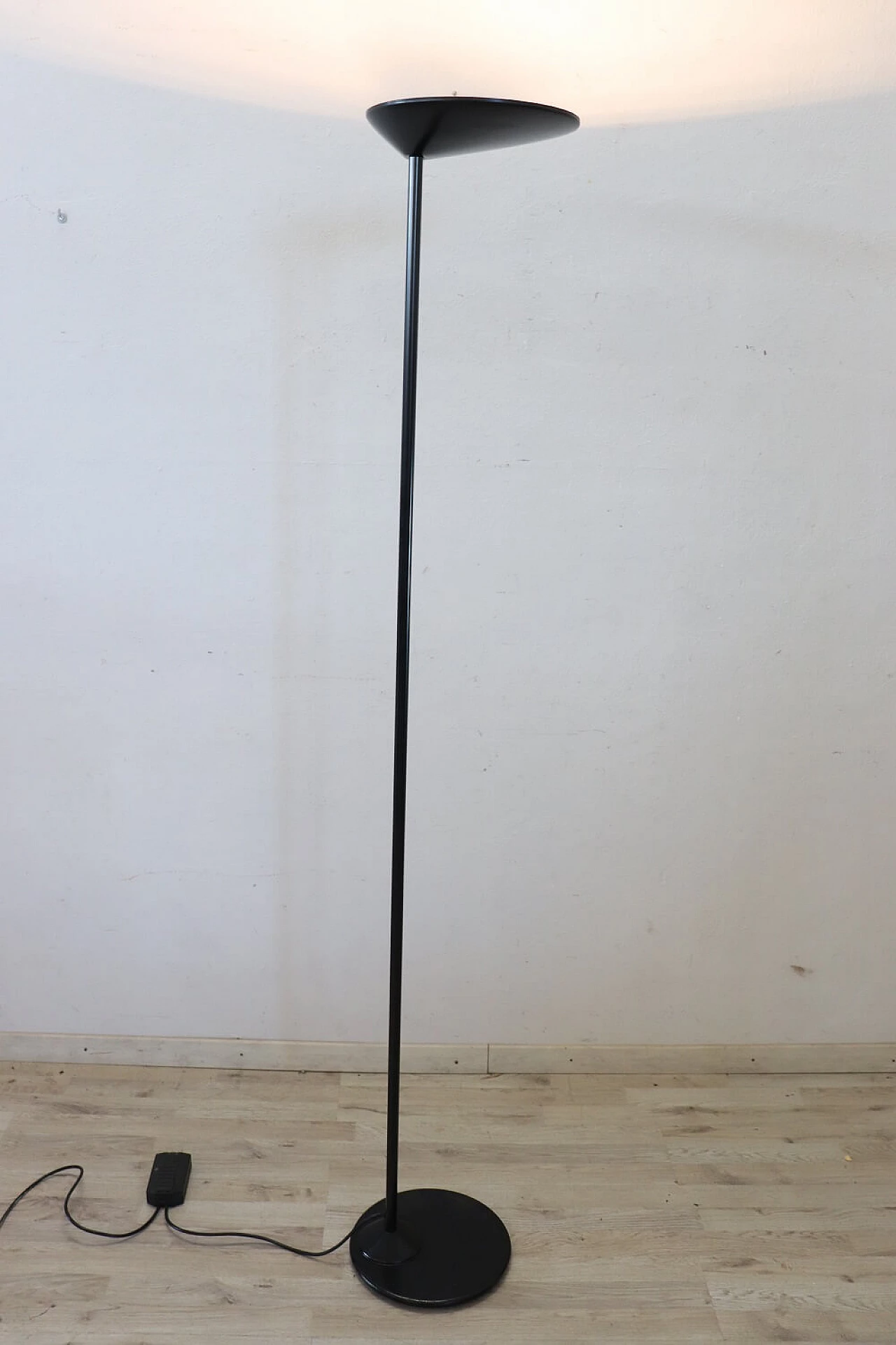 Black metal floor lamp, 1970s 6